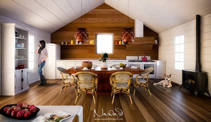 ห้องอาหารแบบทันสมัย ได้แรงบันดาลใจจาก nostalgic