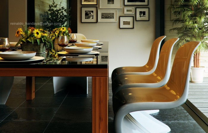 ห้องอาหารแบบทันสมัย ได้แรงบันดาลใจจาก nostalgic