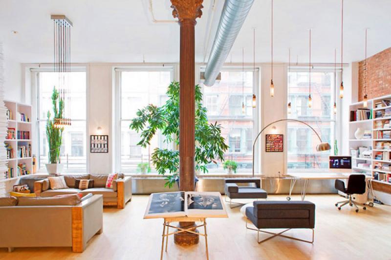 อพาร์ทเม้นแบบ ไม้และอิฐเพิ่มการออกแบบแบบดั้งเดิมในย่าน luxurious soho loft