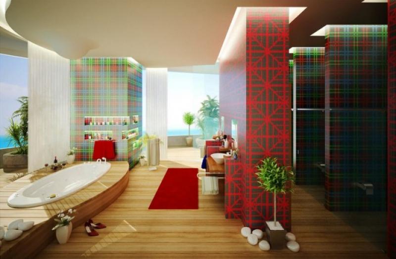 ห้องน้ำหลากสีสัน แนวโมเดิร์น ส่วนบุคคล