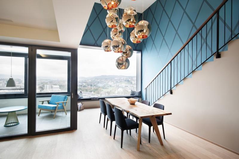 อพาร์ทเม้นที่สวยหรูและการออกแบบที่น่าสนใจ