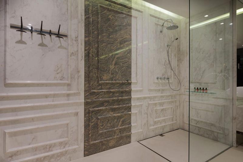 อพาร์ทเม้นแบบ  สีฟ้าสดใส penthouse ในเซี่ยงไฮ้