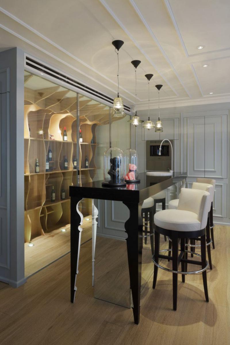 อพาร์ทเม้นแบบ  สีฟ้าสดใส penthouse ในเซี่ยงไฮ้