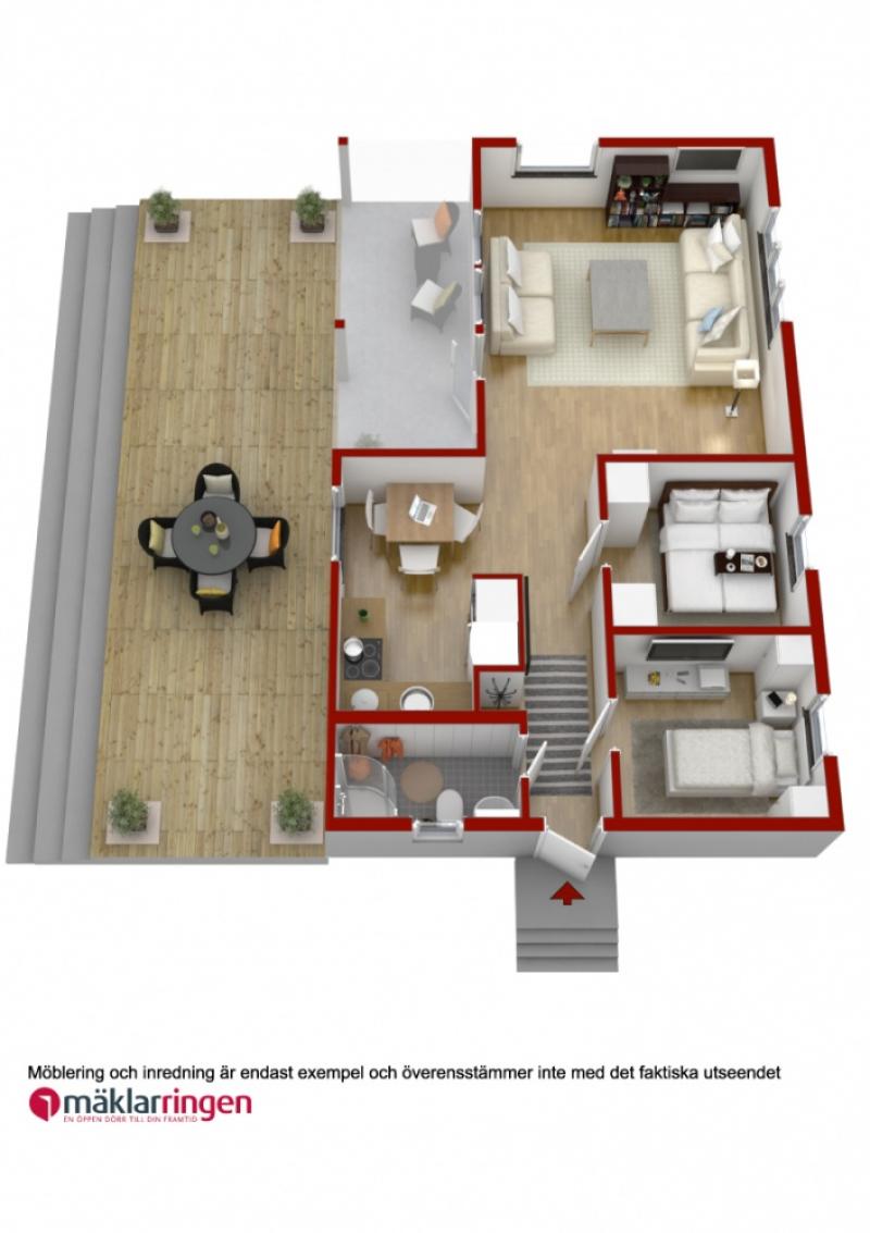 บ้านไม้ชั้นเดียว สไตล์คอทเทจ 57 ตารางเมตร ท่ามกลางชนบทในสวีเดน