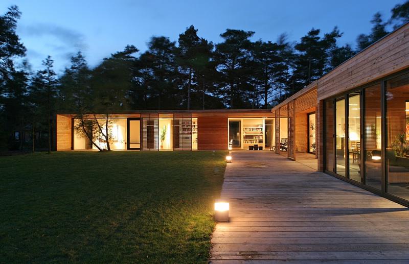 บ้านไม้ชั้นเดียว แบบโมเดิร์น ในสวีเดน