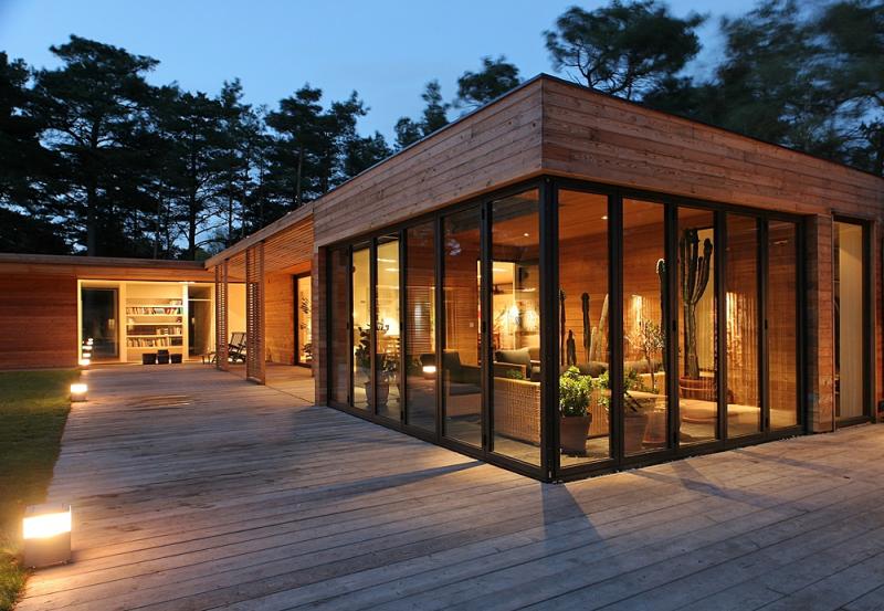 บ้านไม้ชั้นเดียว แบบโมเดิร์น ในสวีเดน