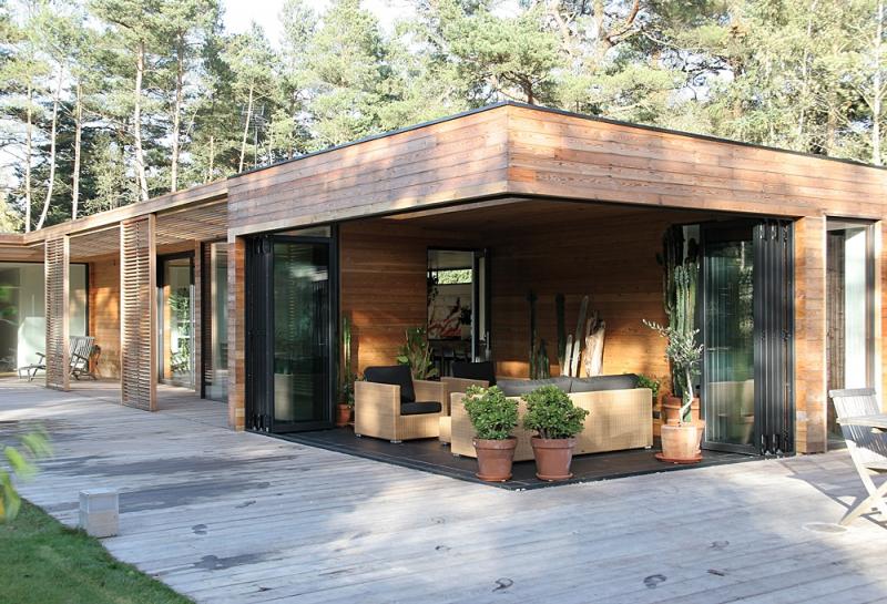 บ้านไม้ชั้นเดียว แบบโมเดิร์น ในสวีเดน