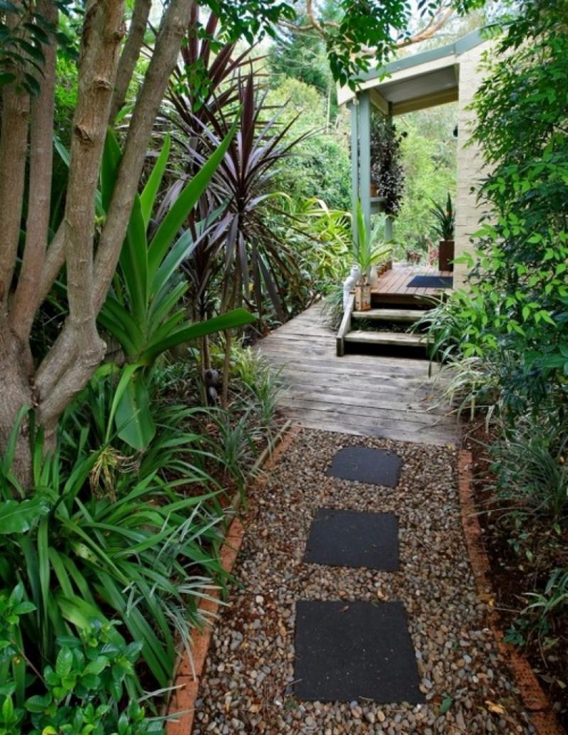 พื้นที่lสวนหน้าบ้าน แบบทางเดินเข้าบ้าน