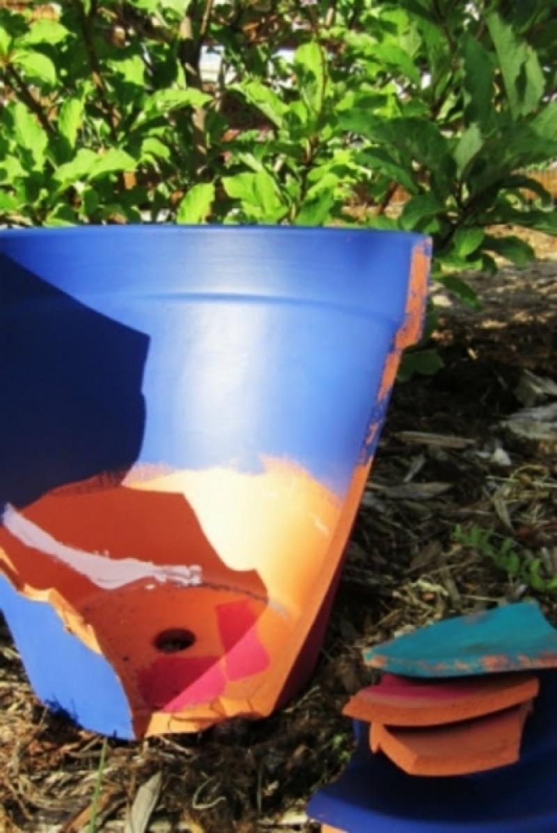 จัดสวนจิ๋วจากกระถางดินเผา เศษวัสดุเหลือใช้ ทำได้เอง diy สวนจิ๋ว