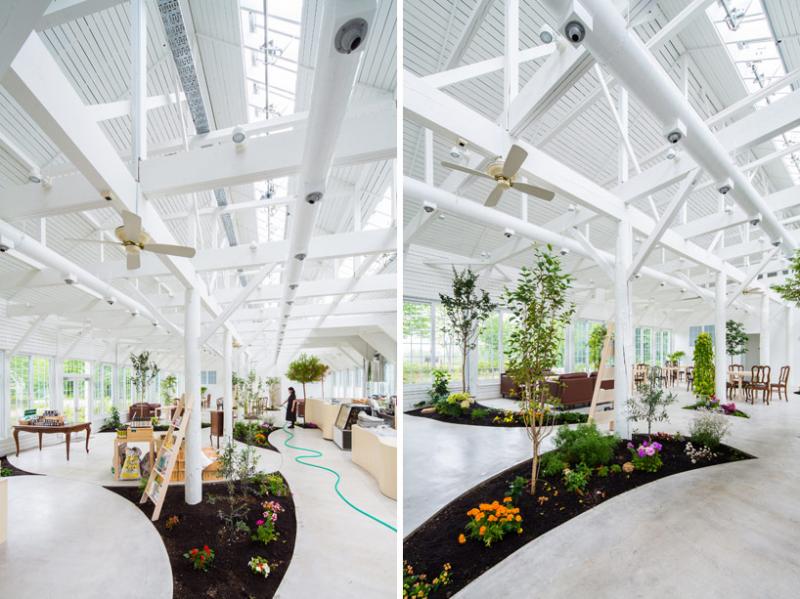 จัดสวน แบบภายในบ้าน อาคาร หรือร้านอาหาร สุดหรู