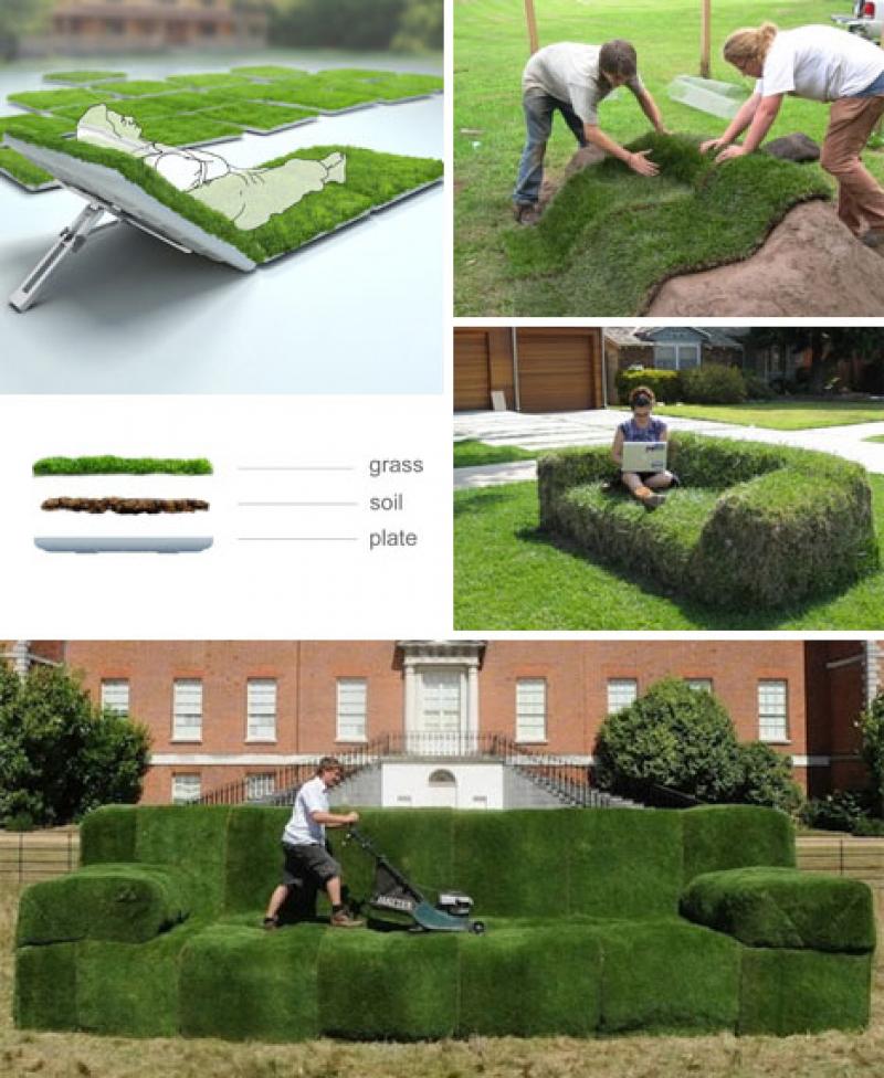 ไอเดียแปลงโฉมผืนหญ้า..ให้เป็น โซฟายักษ์