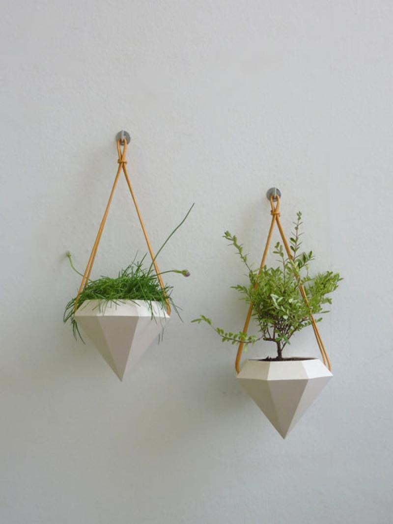 ตกแต่งต้นไม้ ด้วยกระถางรูปเพชร