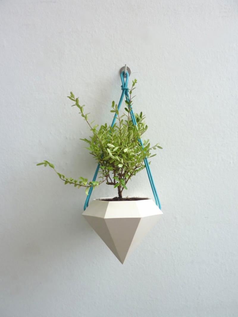 ตกแต่งต้นไม้ ด้วยกระถางรูปเพชร