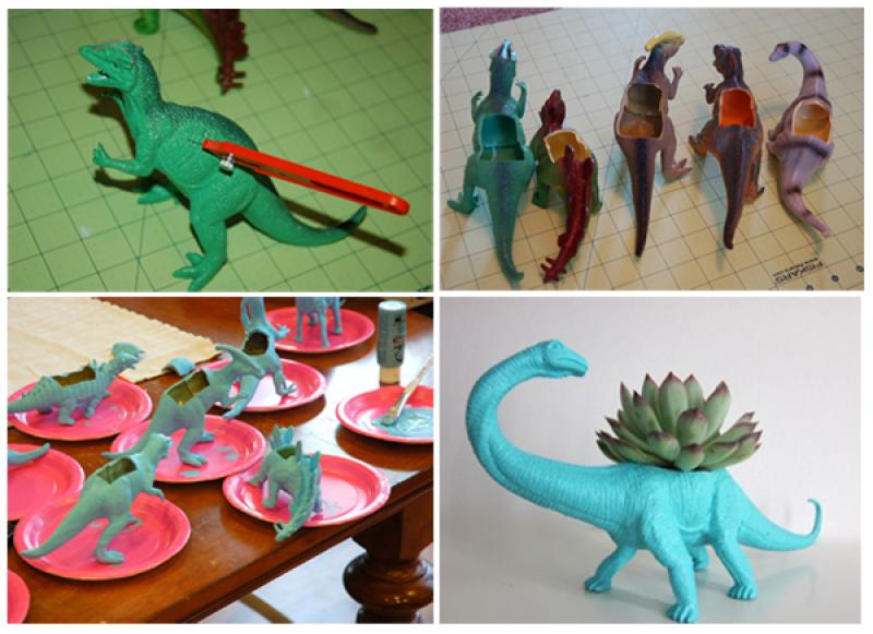 d.i.y. กระถางด้วยตุ๊กตาเก่า