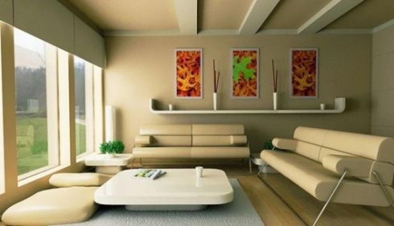 ห้องนั่งเล่น เกี่ยวกับเสาและคาน