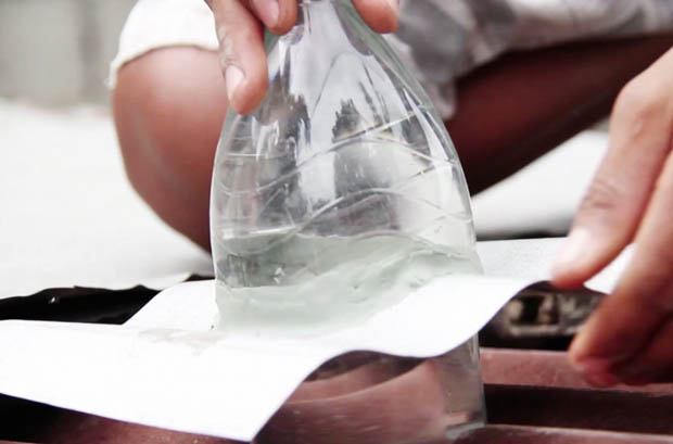 ทำหลอดไฟจากน้ำยาล้างจาน DIY