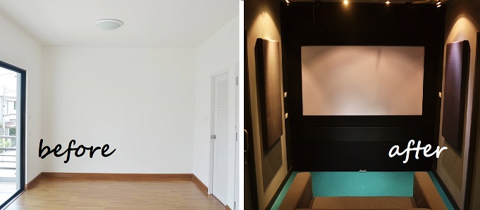 เนรมิตสตูดิโอกึ่งโรงหนังในบ้านครับ