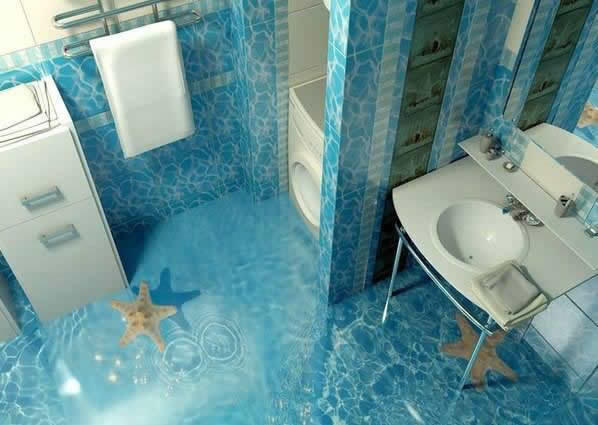 ตกแต่งพื้นห้องน้ำ 3d