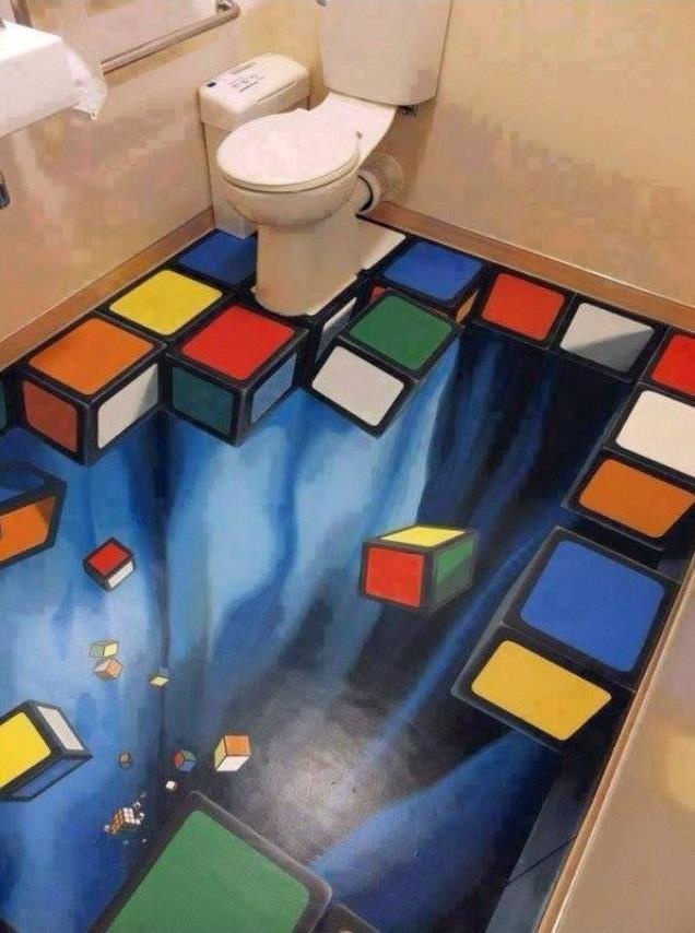 ตกแต่งพื้นห้องน้ำ 3d